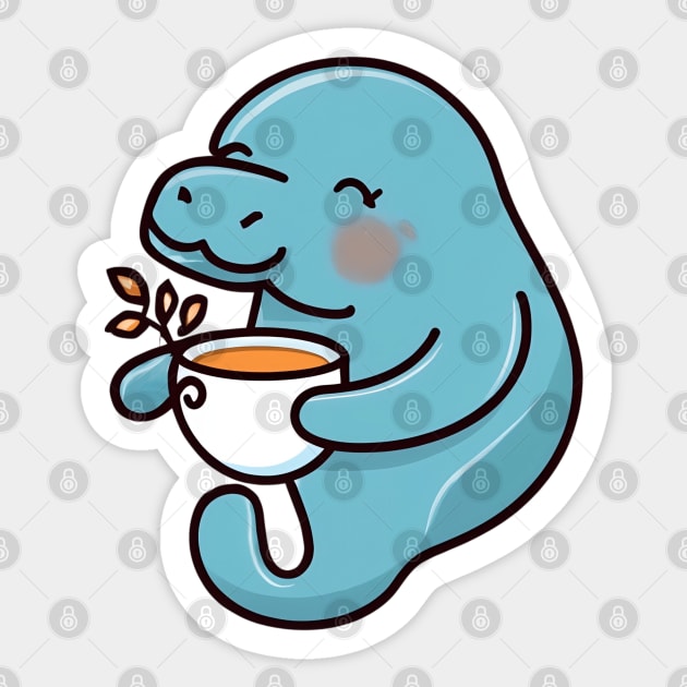 Manatee Sticker by NomiCrafts